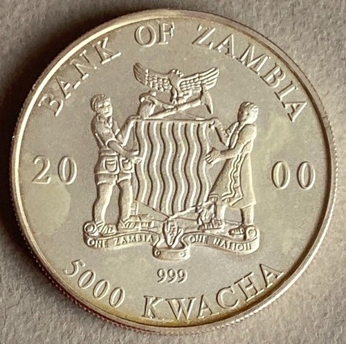 Silbermünze sambia oz - sambia, 1