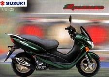 Suzuki UG  125   Epicuro  Prospekt   Brochure  4   Seiten  12 - 1998