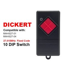 Ersatz Handsender für Dickert MAHS27-01 - 1 Kanal - 27.015 MHz - 10 Dip Switch