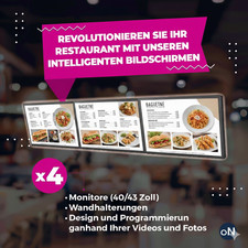 4X DIGITALES MENÜBOARD FÜR