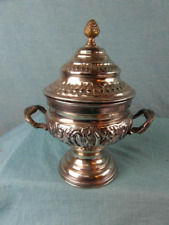 Schmuckschatulle Deckelschale Antik Gebäckschale Messing Verziert Papillon o8b5