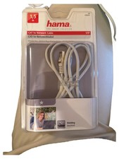 Hama CAT 5e Netzwerkkabel Ethernet LAN Patchkabel Weiß Computer Verbindungskabel
