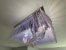 Glas lampe mit blauem - glas,