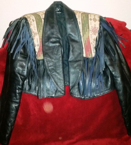 Leder fransen jacke damen - fransen, damen 