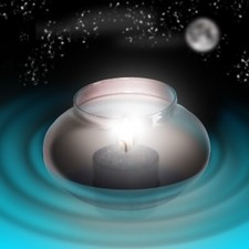 2x Glas Schwimmkerzenhalter für Schwimmkerzen Schwimmschalen Schwimmdeko groß