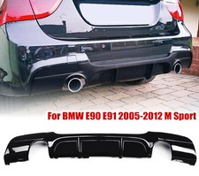 Für BMW E90 E91 M-Paket 335i Schwarz Glänz 05-12 Heckansatz Heckspoiler Diffusor