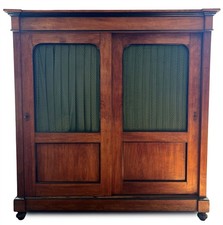 Bücherschrank Wallnussholz / Furnier Schiebetüren