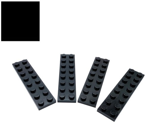 Lego platte 2x8 - lego®, schwarz