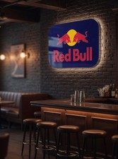 Wandschild red bull - bull, led
