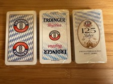 3 Stück Schafkopfkarten Spielkarten Tarock BRAUEREI  ERDINGER