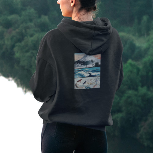 Fuji wave schwarzer - fuji, hoodie