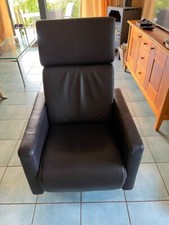 Rolf Benz Relax-/Liegesessel. Leder dunkelbraun