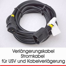 KABEL STROMKABEL C13 VERLÄNGERUNGSKABEL 1,8M ANSCHLUSS  UPS USV MALE FEMALE SK04