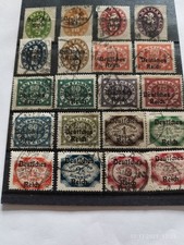 Deutsches Reich 1920 BAYERN Dienstmarken mit Aufdruck DR gestempelt  Mi: 34-50