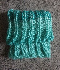 Hundeschal Loop GRÜN 24-44 cm Wolle Hund Halsentzündung Kurzhaar