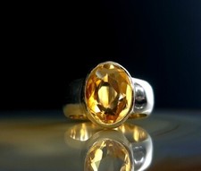 Ring Silber 925 Citrin Gold - leuchtend & wertig  18 mm
