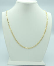 585 Gold Kette 55cm Panzer Figaro 14 Karat Gelbgold 3,6mm breit Halskette 13,55g