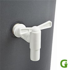 Auslaufhahn PP 3/4", weiß für Regentonnen Regenspeicher Regenfass IBC-Tanks