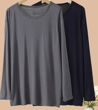 Doppelpack - 2 Longshirts – grau und blau – 54/56/58 - NEU