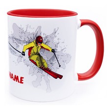 Ski Tasse mit Namen Skifahren