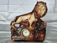 Aus einer Auflösung: tolle alte Löwen Tischuhr / Kaminuhr (Nr.2)