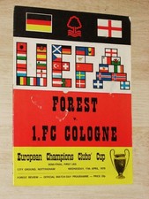 Nottingham Forest - 1.FC Köln Europapokal der Landesmeister 1979 Program RARITÄT
