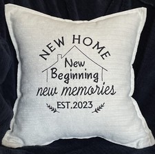 Neues Zuhause personalisiert Haus Umzug Geschenk Schlafsofa Auto Wohndeko Chenille Kissen