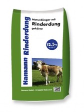 Hamann Naturdünger mit Rinderdung 12,5 kg Garten Rasen Gemüse Zierpflanzen Rasen
