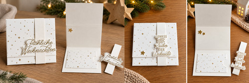 Geschenkverpackung mit gold - 2x,