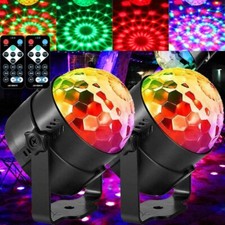 2x LED Diskokugel Disco Lichteffekt RGB Spiegelkugel Ball Party + Fernbedienung