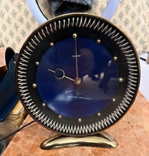 1960s Smiths "Tempora" 8-Day Floating Balance Clock - blue futuristic design (8")