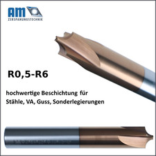 Viertelkreisfräser R0,5-R10 | Radiusfräser | Abrundfräser | Außenradiusfräser