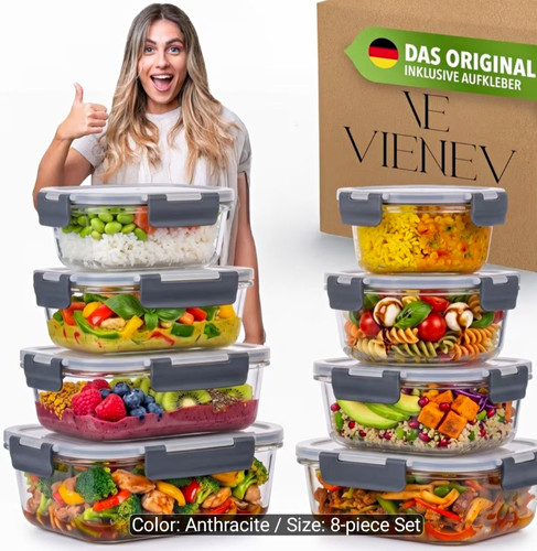 Vienev glas vorratsdosen set - glas-vorratsdosen,
