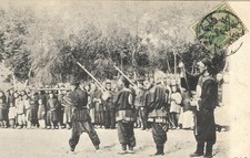AK China, chinesische Soldaten bei Schießübung, um 1900