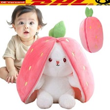 Plüsch Hase Rosa Erdbeeren