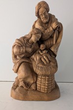 Krippendarstellung (Jesus/Maria/Josef), Massivholz, Schnitzerei