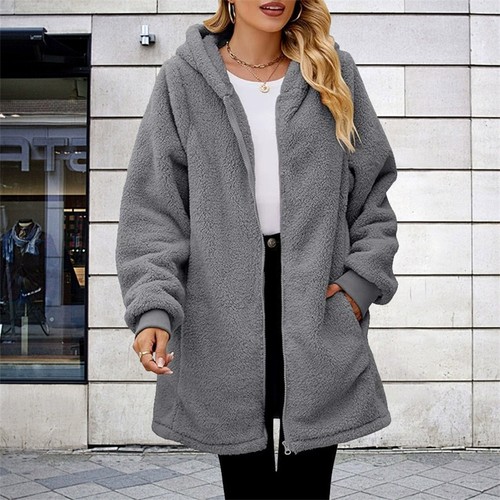 Damen warme plüsch mantel - damen,