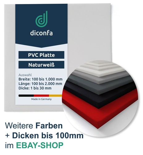 Pvc platte weiß 8mm - platte, 10mm
