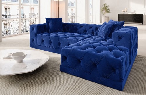 Ecksofa samtstoff eck sofa - ecksofa,