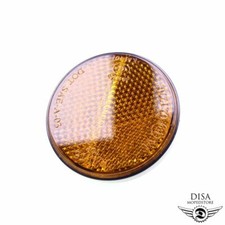 Reflektor 60mm Rund Rückstrahler Orange M6 für Roller Motorrad PKW Anhänger