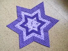 Patchworkstern Weihnachten 44 Elch Sterne lila Patchwork Decke Stern Advent Han