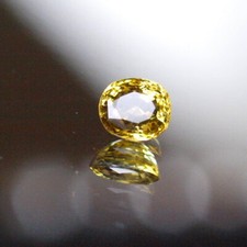 1 Saphir gelb 1,65 ct oval 4,1 x 6 x 6,9 mm Safir augenrein Ceylon