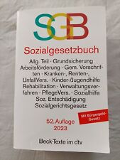SGB Sozialgesetzbuch 52.Auflage 2023