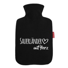 Wärmflasche Sauerländer mit Herz Geschenkidee Sauerländer Geschenk Präsent Mitbr