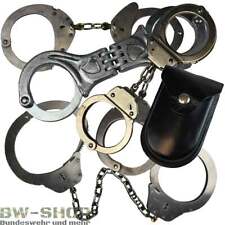 ORIGINAL POLIZEI HANDSCHELLEN / FUßFESSELN / ETUI / KETTE SECURITY HANDCUFFS