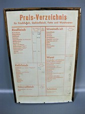 altes Preis-Verzeichnis