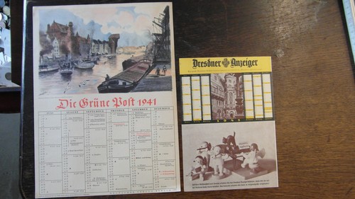 Alte kalenderblätter 1941 - x,