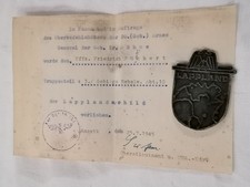 Lapplandschild mit Urkunde