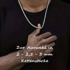 Halskette Venezianerkette Silber Titanstahl 60 cm lang Damen Herren Silber