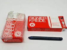 ??️ 2 Pack mit 21 Stück SIGNIER-KREIDEN / Forstkreiden BLAU, Ø 8 mm - 1980er
